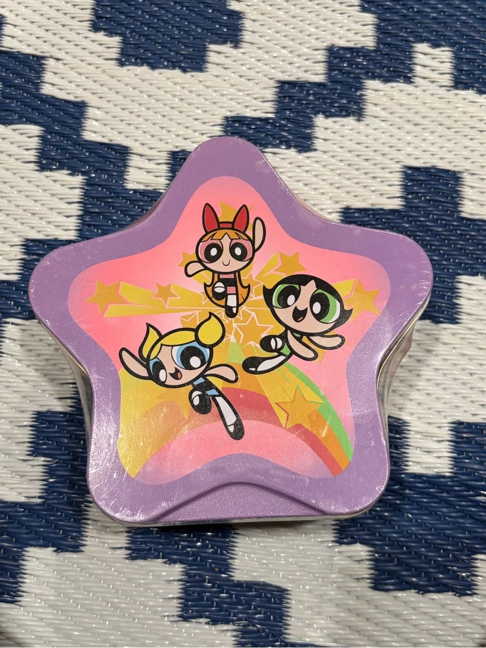 The Powerpuff Girls Star Tin with Strap Sealed Cartoon Network 2000 Sealed New